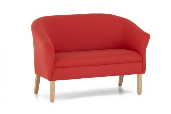 virgo tub 2 seater sofa - wooden leg - price on enquiry