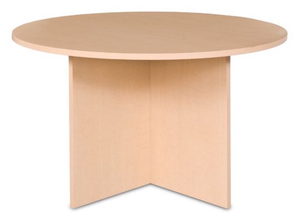 HUGE SALE - Round Meeting Table with Crucifix Base 1200dia x 730h - run out sale item (Flatpacked item)
