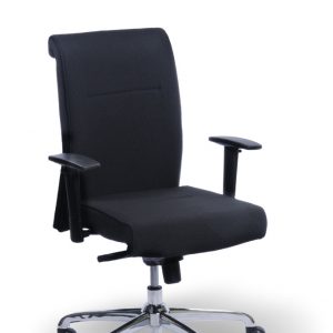 Lux Executive Medium Back upholstered in Quantum Black Fabric