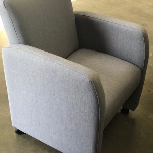SAMPLE - C-Tub Single Seat with Arms (Grey Fabric)